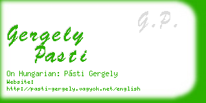 gergely pasti business card
