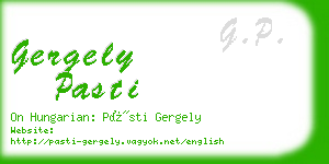 gergely pasti business card